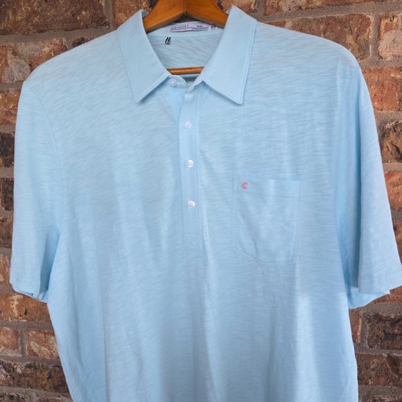 CRIQUET- Mens XXL Light Blue Short Sleeve Upland Cotton Polo Shirt - Picture 2 of 6
